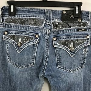 MISS ME Embellished Flap Lace Bootcut Jeans 29